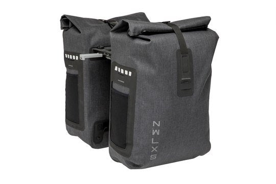 New Looxs fietstas dubbel Varo waterdicht grey MIK