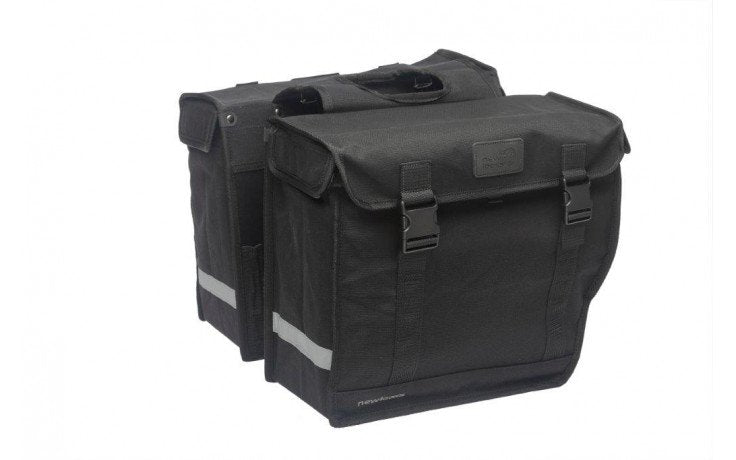 New Looxs fietstas dubbel hybride canvas zwart 46,