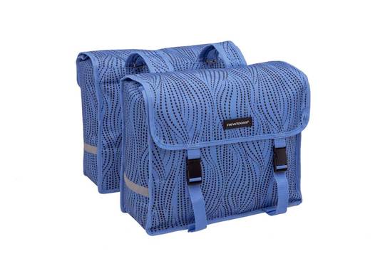 New Looxs fietstas dubbel Fiori Alma blue 30L