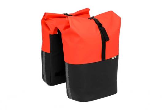 New Looxs fietstas dubbel Nyborg rood/zwart 34L