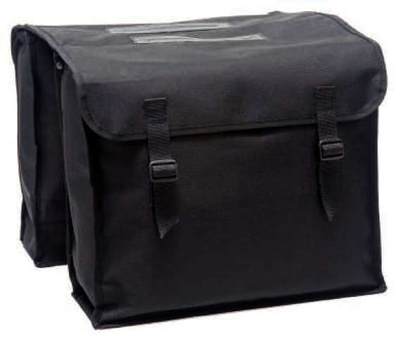 Cameo fietstas dubbel zwart 30L