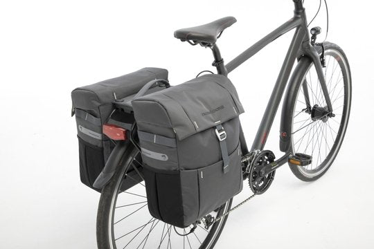 New Looxs fietstas dubbel Vigo grey Racktime 37L