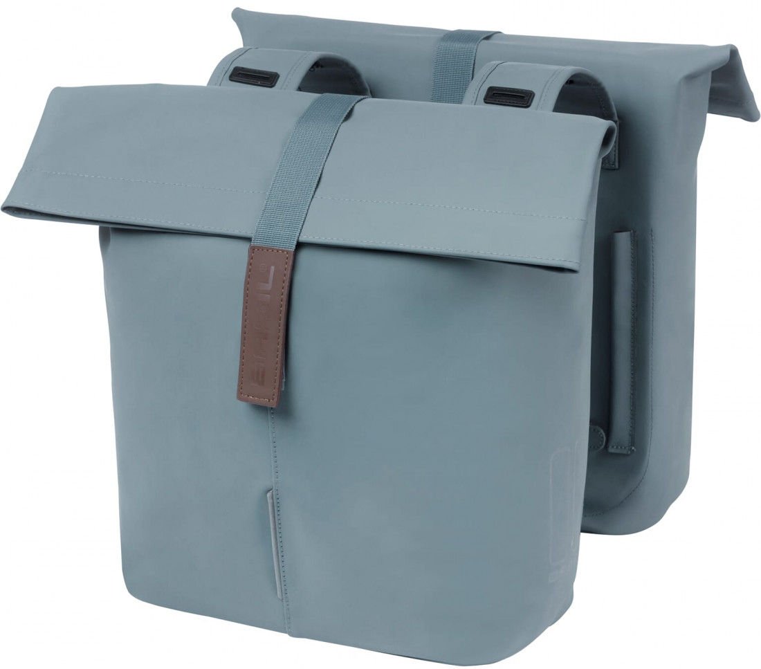 Basil fietstas dubbel City graphite blue 28-32L