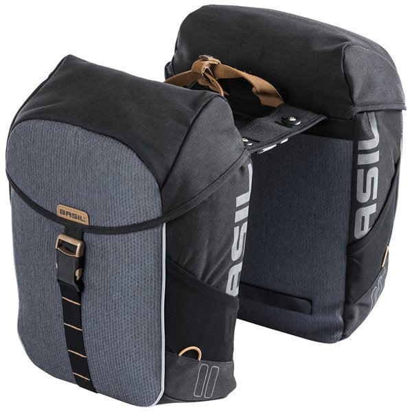 Basil fietstas dubbel Miles black MIK 32L