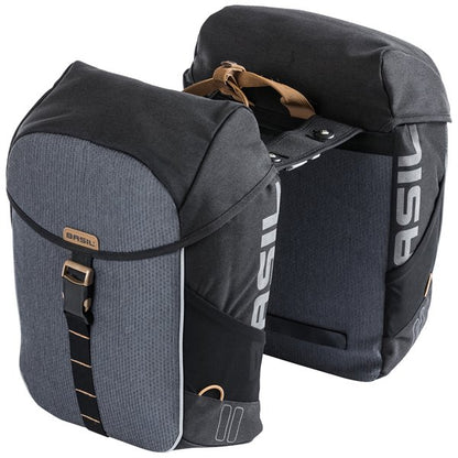 Basil fietstas dubbel Miles black MIK 32L