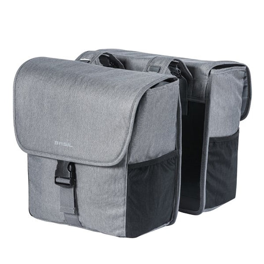 Basil fietstas dubbel Go grey melee 32L