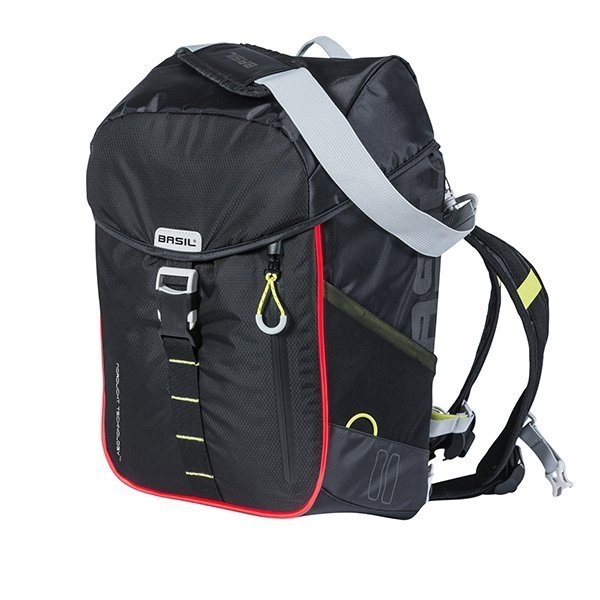 Basil rugtas Miles daypack Nordlicht black lime 17