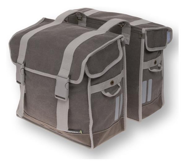 Tas Basil dubbel d'azur zand canvas 40l