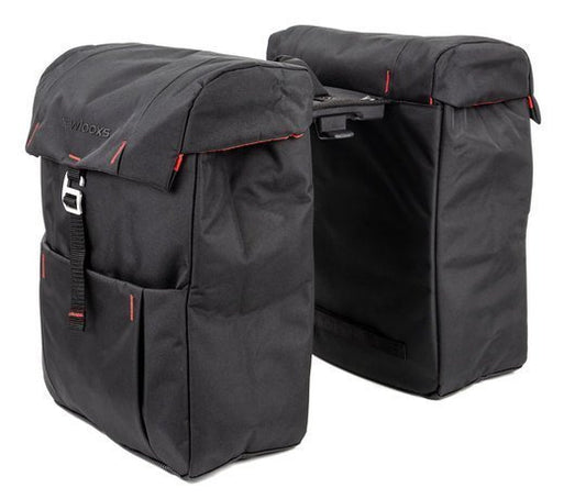 New Looxs fietstas dubbel Vigo black AVS 37L