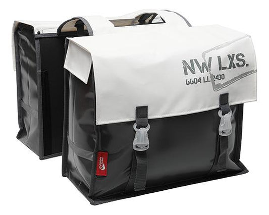 Tas New looxs bisonyl basic dubbel wit/grijs