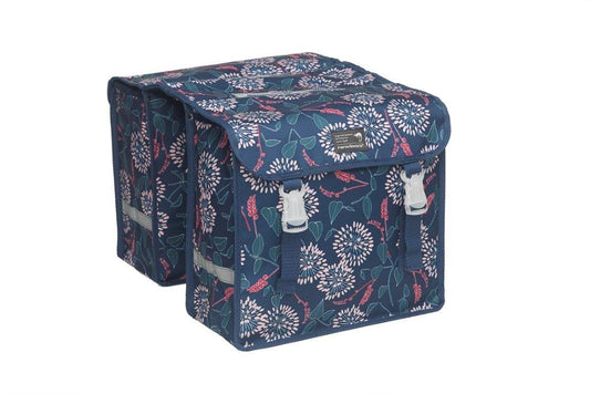 New Looxs fietstas dubbel Fiori Midi arah blue