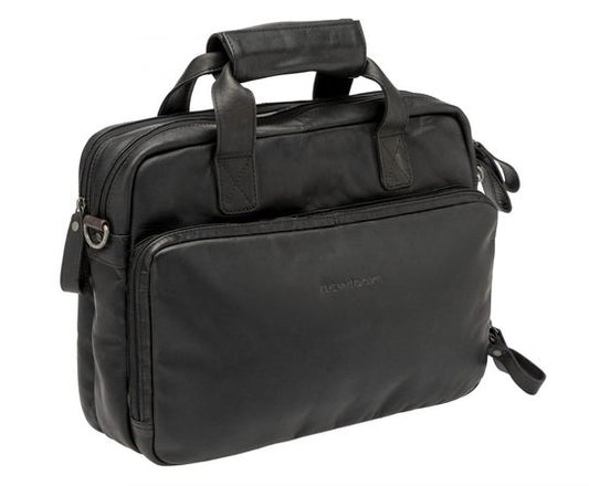New Looxs laptoptas Cali leer zwart 17L 15 inch