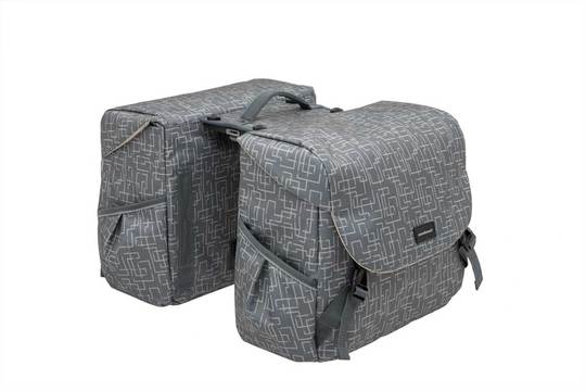 New Looxs fietstas dubbel Mondi Joy Ivy grey MIK 3