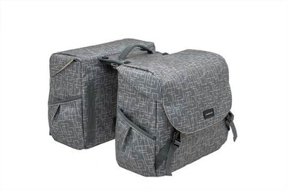 New Looxs fietstas dubbel Mondi Joy Ivy grey MIK 3