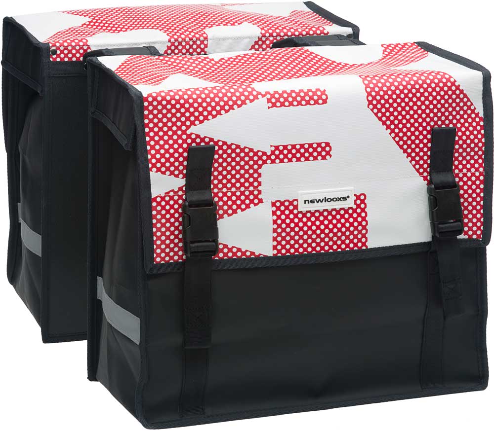 New Looxs dubbele tas Bisonyl Red white