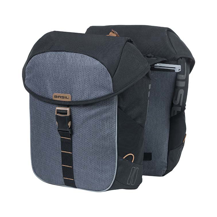 Basil fietstas dubbel Miles black MIK 32L