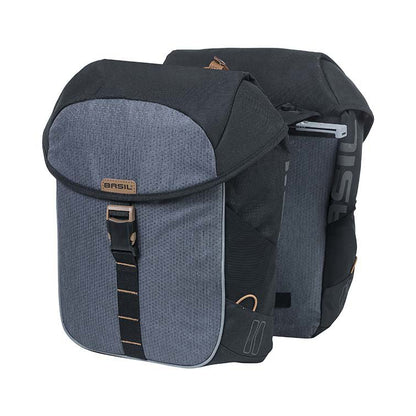 Basil fietstas dubbel Miles black MIK 32L