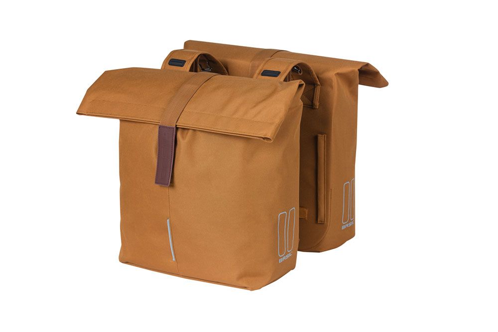 Basil fietstas dubbel City camel bruin