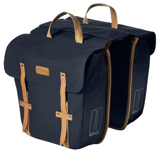 Basil fietstas dubbel Portland d blauw