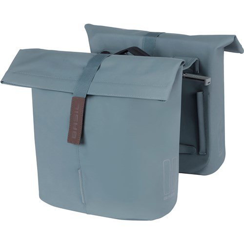 Basil fietstas dubbel City graphite blue MIK 28-32