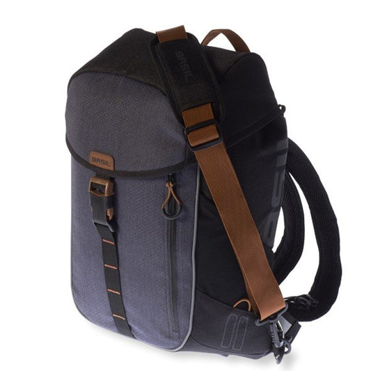 Basil rugtas Miles daypack black slate 17L