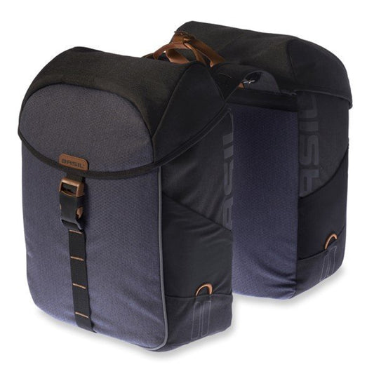 Basil fietstas dubbel Miles black 32L
