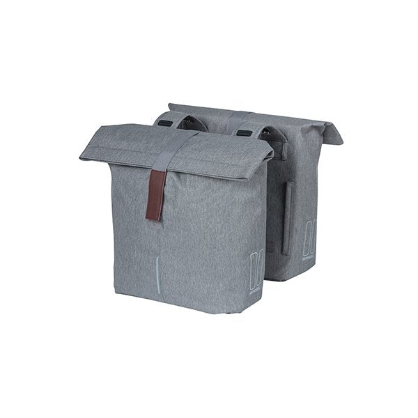 Basil fietstas dubbel City grey melee
