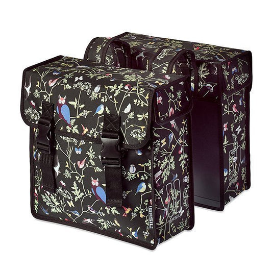 Basil fietstas dubbel Wanderlust zwart 35L