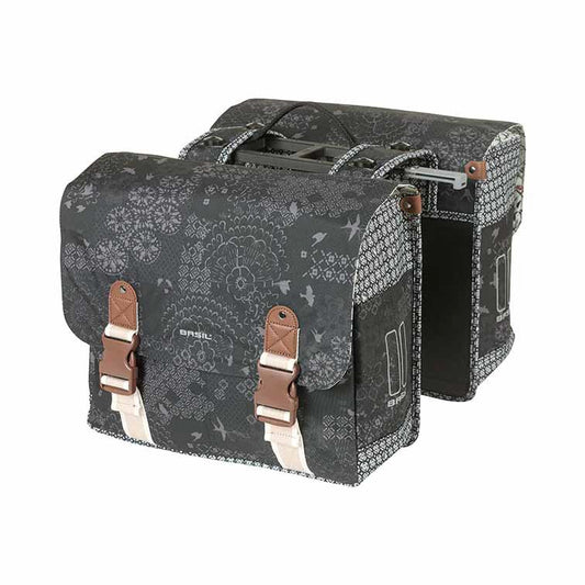 Basil fietstas dubbel Boheme charcoal MIK 35L