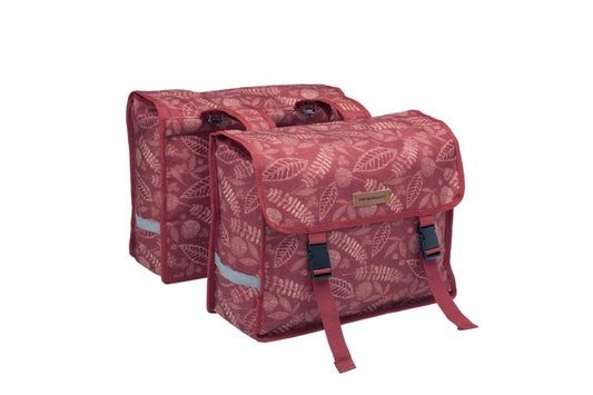 New Looxs fietstas dubbel Fiori Forest red 30L