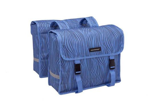 New Looxs fietstas dubbel Fiori Alma blue 30L