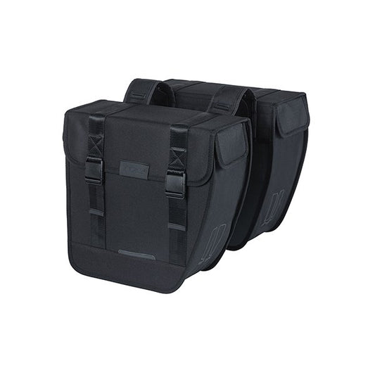 Basil fietstas dubbel Tour zwart 28L