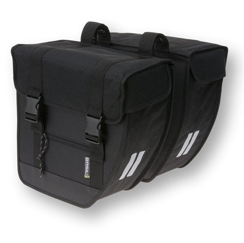 Basil fietstas dubbel Tour zwart 26L