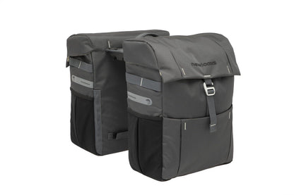 New Looxs fietstas dubbel Vigo grey Racktime 37L