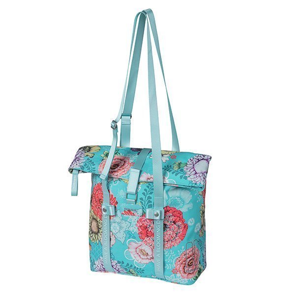 Basil shoppertas Bloom Field blue 15-20L