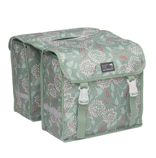 New Looxs fietstas dubbel Fiori Midi Zarah green