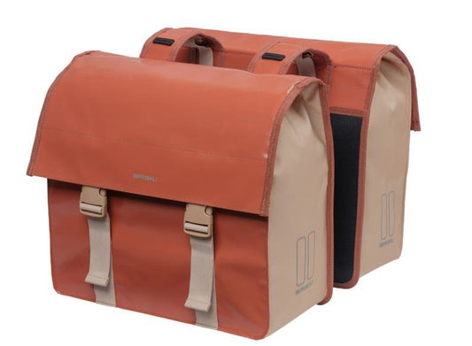 Basil fietstas dubbel Urban load terra red/rose 48