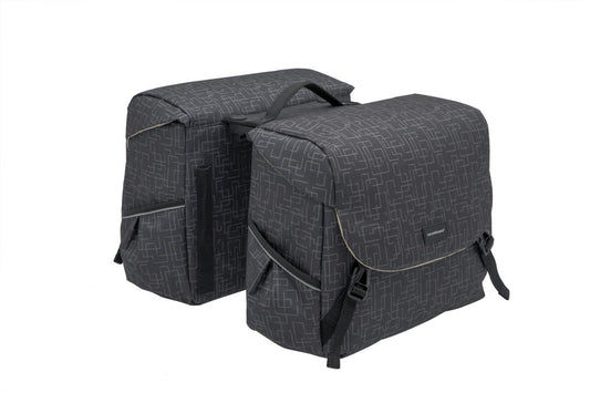 New Looxs fietstas dubbel Mondi Joy Ivy black Rack