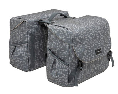 New Looxs fietstas dubbel Mondi Joy Ivy grey MIK 3