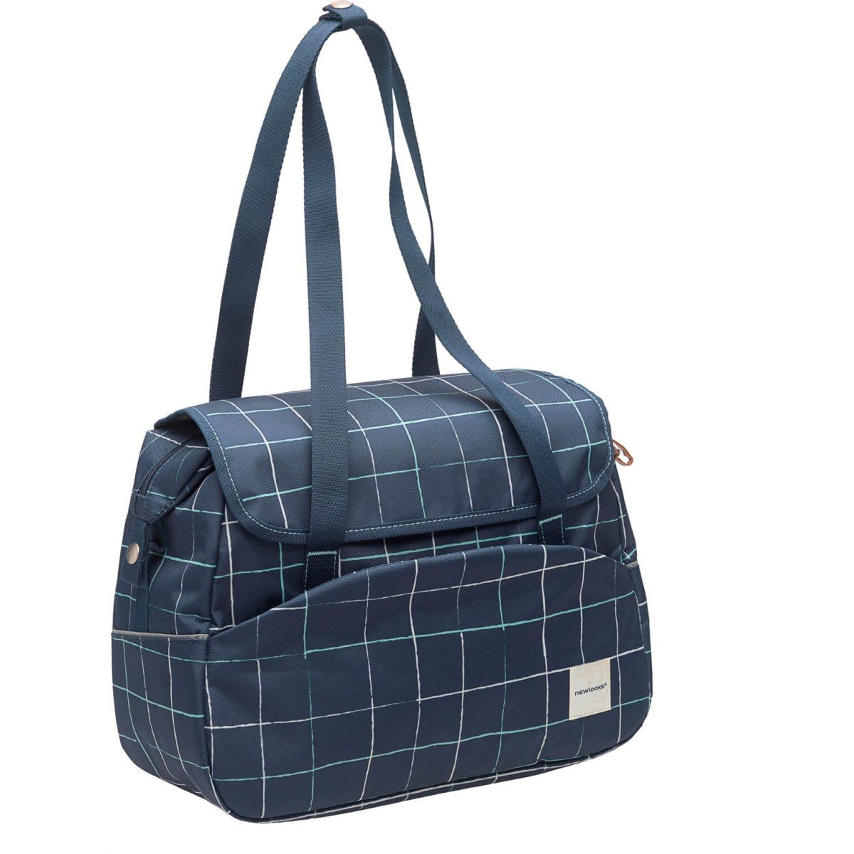 New Looxs schoudertas Tosca check blue 16L