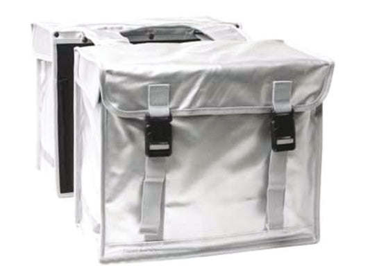 New Looxs fietstas dubbel bisonyl zilver 46,5L