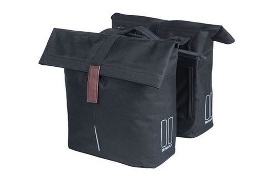 Basil fietstas dubbel City zwart MIK 28-32L