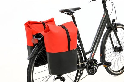 New Looxs fietstas dubbel Nyborg rood/zwart 34L