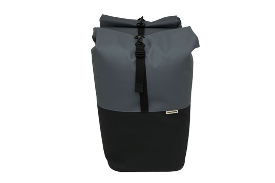 New Looxs fietstas dubbel Nyborg donkergrijs/zwart