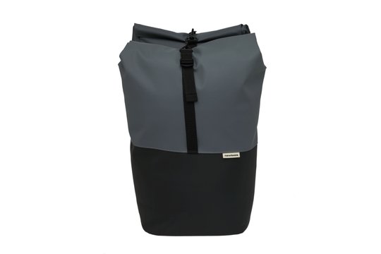 New Looxs fietstas dubbel Nyborg donkergrijs/zwart