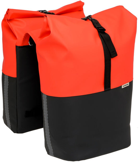New Looxs fietstas dubbel Nyborg rood/zwart 34L