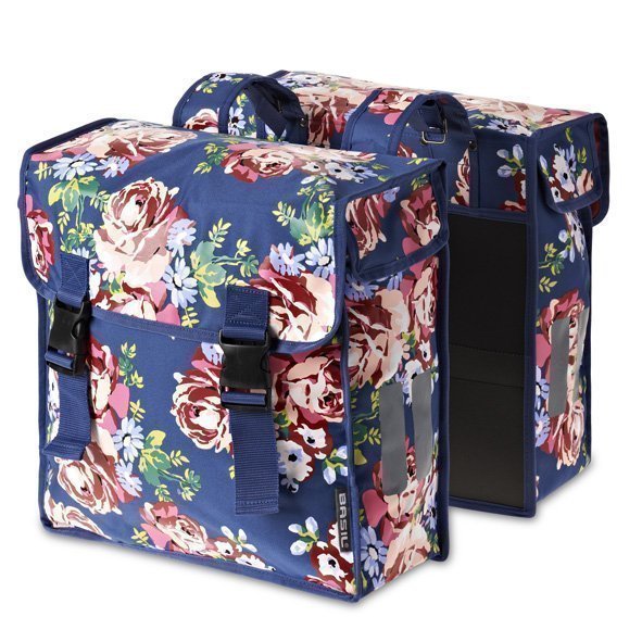 Tas bas blossom roses dubbel blauw 35l