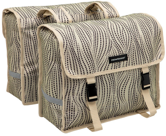 New Looxs fietstas dubbel Fiori Alma sand 30L