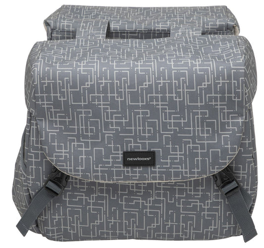New Looxs fietstas dubbel Mondi Joy Ivy grey 38L