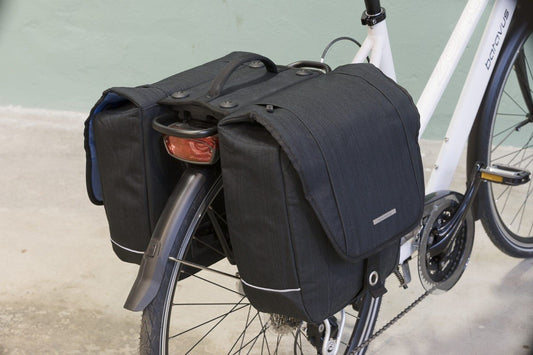 New Looxs fietstas dubbel Avero zwart Racktime 25L